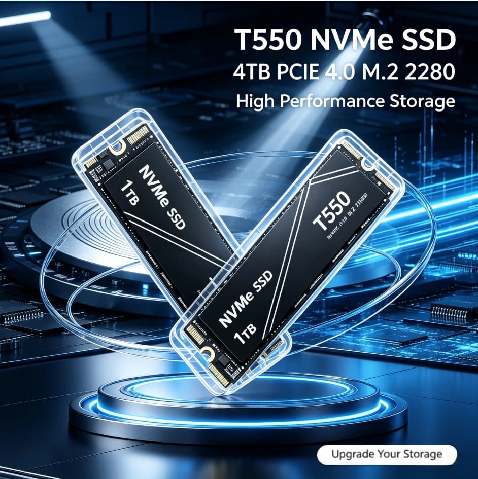 [Brand+] New T550 Portable External NVMe SSD 1TB 2TB 4TB PCIe Gen4 High‑Performance Solid State Drive for Gaming PC Laptop