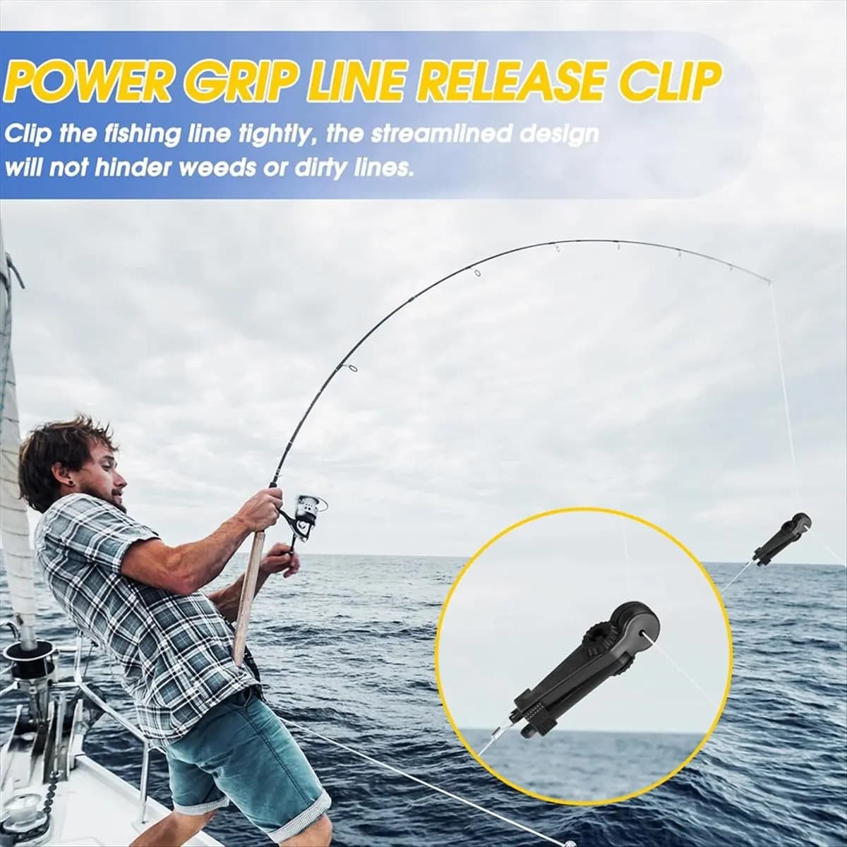 Clip di rilascio della linea del downrigger da pesca con clip di rilascio del peso a scatto leader per aquiloni Pialla Board Downrigger Traina A-TCES