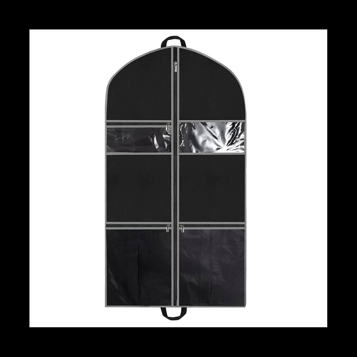 Borsa per abiti da viaggio, porta abiti da uomo Borsa per indumenti traspirante con 2 tasche in rete e 1 tasca in PVC per armadio da viaggio