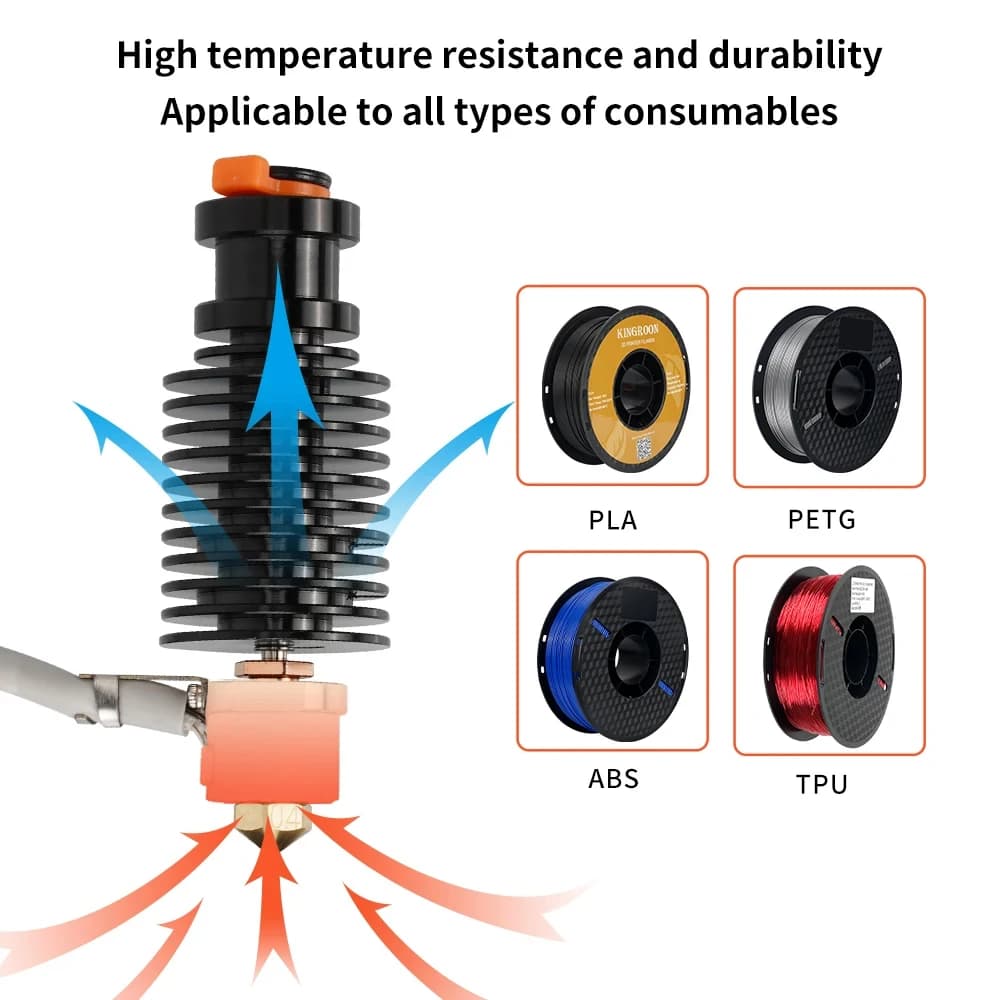 E3D V6 Hotend 24V 50W con nucleo riscaldante in ceramica per stampanti 3D Voron 2.4, Prusa DDB, Ender 3, CR10, MK3S, J-head