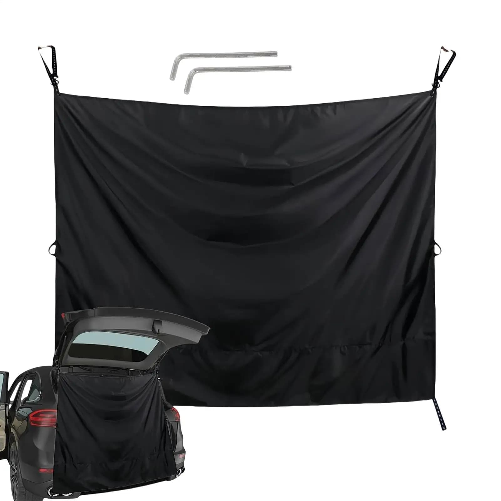 Rear Door Shower Curtains RV Privacy Cover Vehicle Privacy Panels for Camping Beach Road Trips Outdoor Event Travelers Public