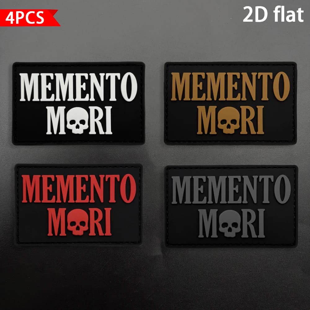 Minimalist square English skull badge, 2D flat PVC material with built-in luminous effect. Velcro patch comes with a free rough side. Available in various sizes: 1pc/2pcs/3pcs/4pcs. Layered three-dimensional embossed edges, not prone to peeling. A unique decorative accessory for functional jackets