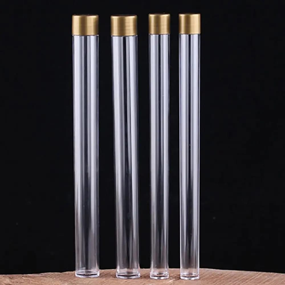 Tubo Portatile in Acrilico Trasparente per Bastoncini d'Incenso con Coperchio Staccabile Ermetico, Porta Incenso, Tubo Contenitore per Bastoncini di Joss