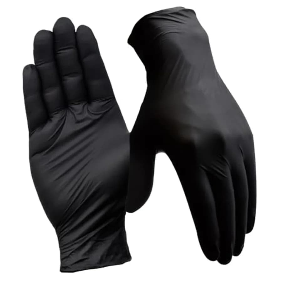 Disposable Nitrile Gloves, 4 Mil Latex-Free Powder-Free Industrial Gloves for Cleaning, Cooking, Non-Sterile