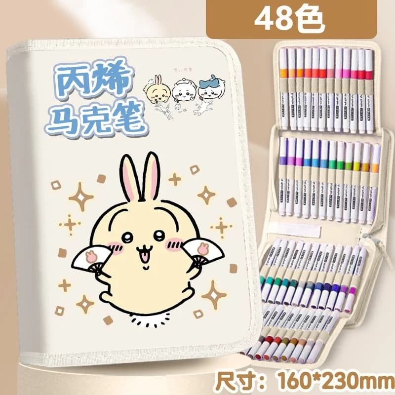 Chiikawa Hachiware Usagi Kawaii Anime Cartoon Acrylic Markers Student Quick Drying Does Not Fade Erasable Watercolor Pen