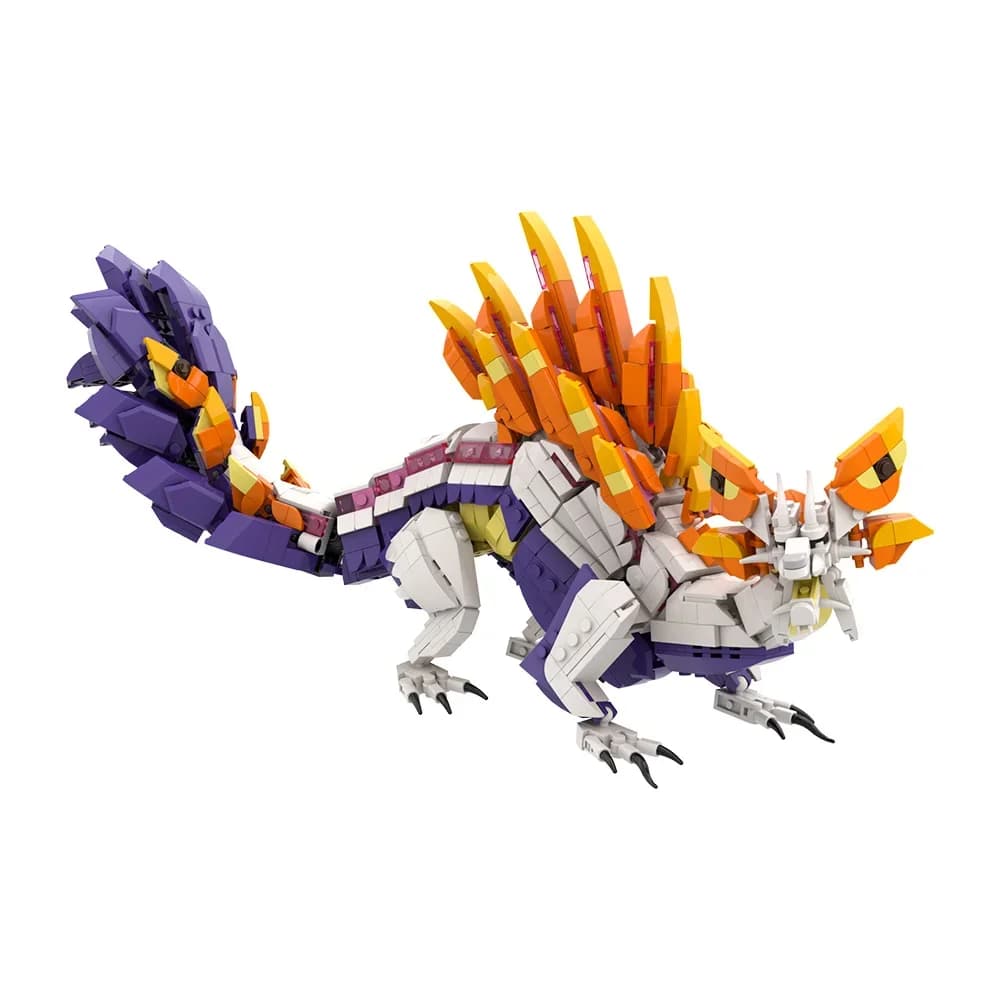 MOC-153116 Monster Hunter Mizutsune Dinosauro Mattoni Modello Monster Hunter Mizutsune Creativo Building Blocks Giocattoli Per Bambini Regali FAI DA TE