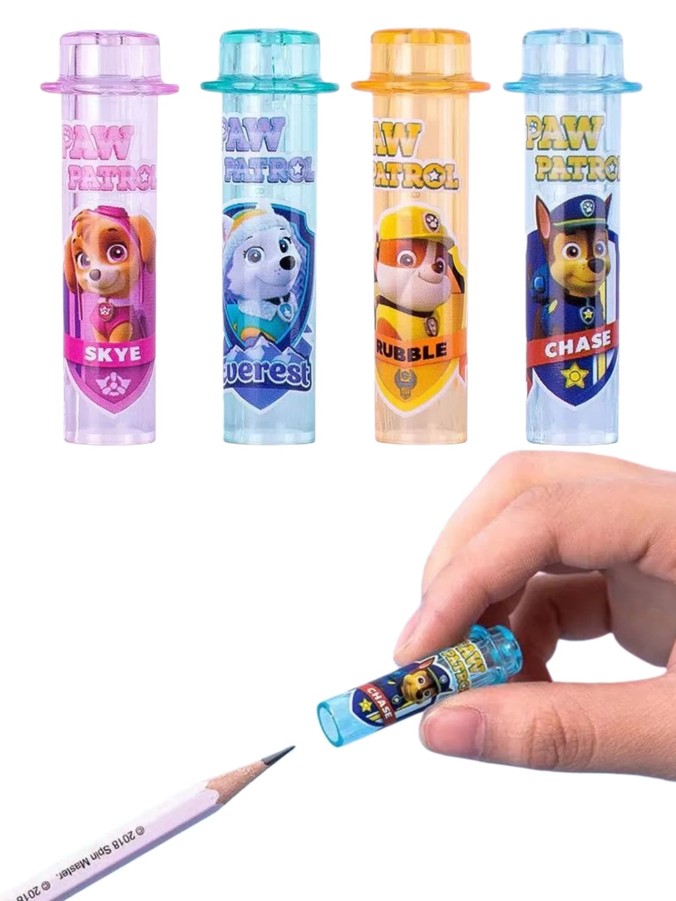 4Pcs/Set Paw Patrol pen cover pencil head extension device Pencil case pencil cap cute pencil back-to-school season Gifts