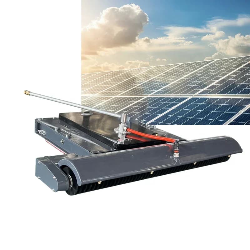 Robot per la Pulizia di Pannelli Fotovoltaici a Batteria con Spazzola, Macchina Efficiente per la Pulizia di Pannelli Solari