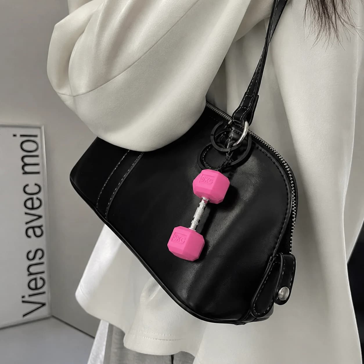 Mini Barbell Keychain Kettlebells Water Cups Simulation Manubri Keychain Bag Charm Pendant series creative fitness