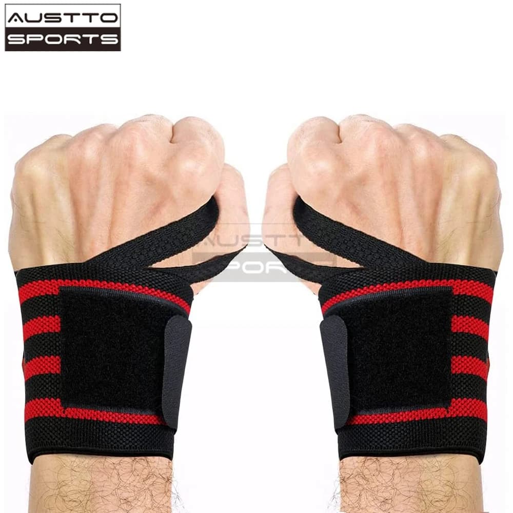 Cinghie per il sollevamento pesi con cinturini per il polso con anelli per il pollice bretelle per il supporto del polso per uomo e donna (singole)