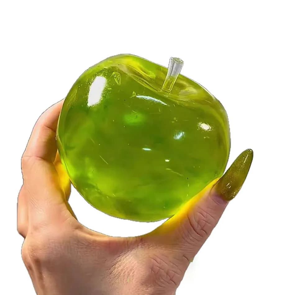 Pallina Antistress Morbida a Forma di Mela Verde, Giocattolo Sensoriale per ADHD e Autismo, Giocattolo da Spremere a Lento Ritorno per Adulti e Bambini, Regalo di Natale