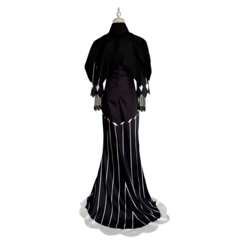 d'4,v;6 /8'Re:Zero Starting Life in Another World Echidna Witch of Greed Cosplay Full Black Dress Shawl Women Hallo2;g'7;b.8\a/
