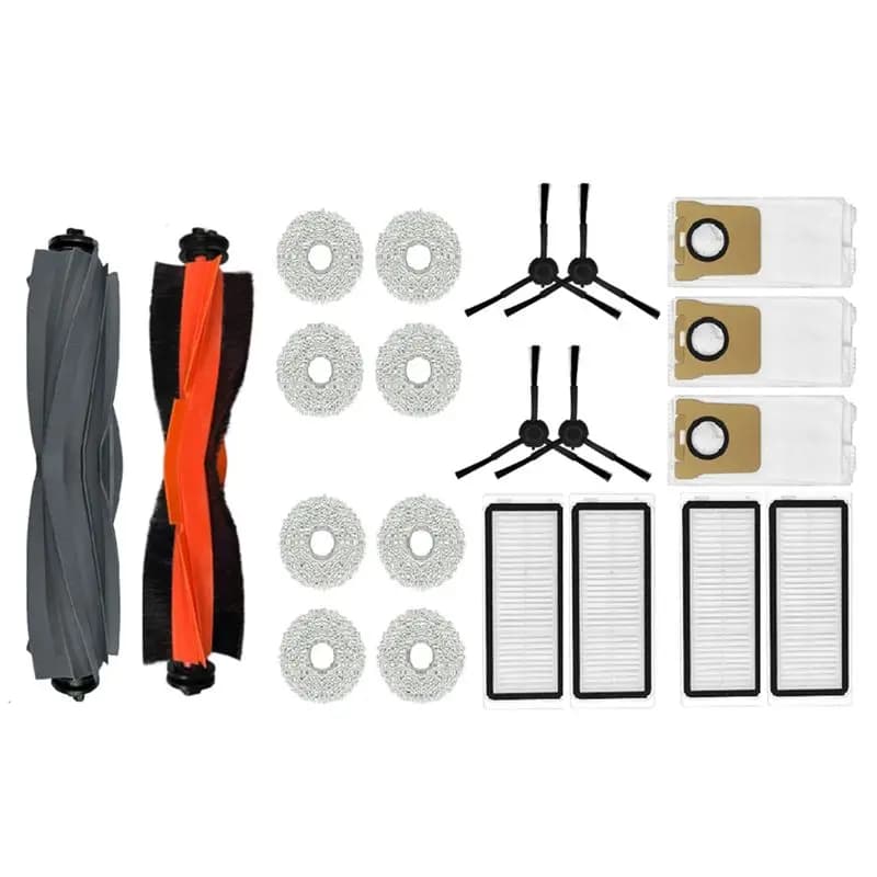 Set di Accessori di Ricambio per Robot Aspirapolvere Dreame X20 Pro/X20 Pro Plus: Spazzola Principale, Spazzole Laterali, Filtro HEPA, Panno Mop D