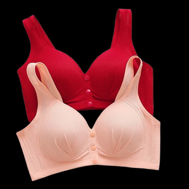 KUCLUT Thin Section Mom Underwear Bra Women Beautiful Back Underwear Comfortable Breathable Nylon Fabric Simple Casual Style