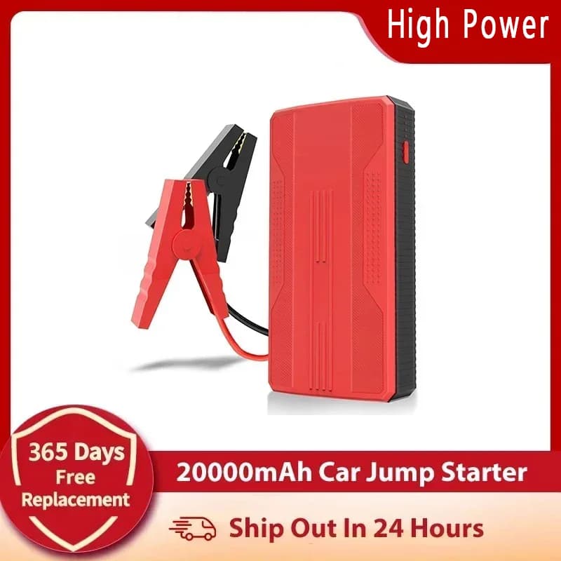 Avviatore di Emergenza Portatile per Auto, Caricabatterie e Power Bank per Veicoli a Benzina 12V