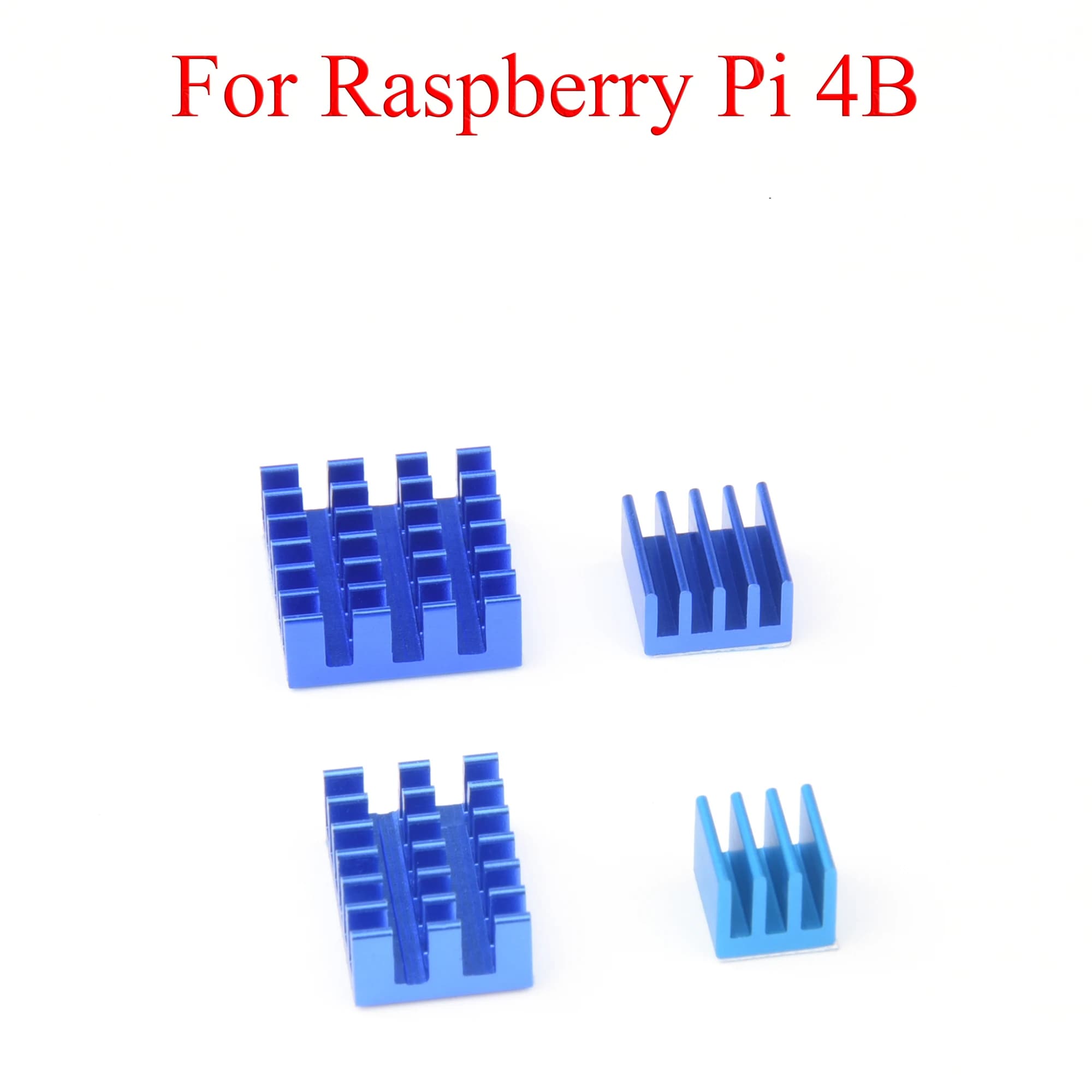 10 Set Aluminum Heat Sink Cooling Dissiper Cooling Dissiper 4 pieces Radiator Kit for Raspberry Pi 4 Model B Blue