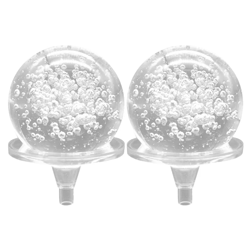 2Pcs Bubble Ball Holder Set Glass Crystal Sphere Decorative Balls for Fish Tank Fountain Halloween Crystal Ball