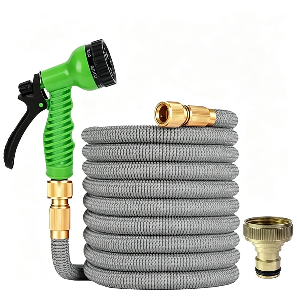 Garden Water Hose Expandable Rubber Magic Hose 7-Function Water Gun Set For Garden Farm Irrigation And Cleaning Tools 25ft-125ft
