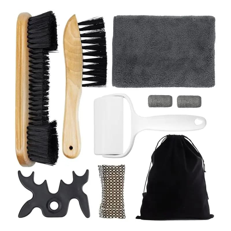 ABHS-Pool Table Brush Set 9-Piece Billiard Table Cleaner Kit For Felt With Brushes, Cloths & Lint Roller