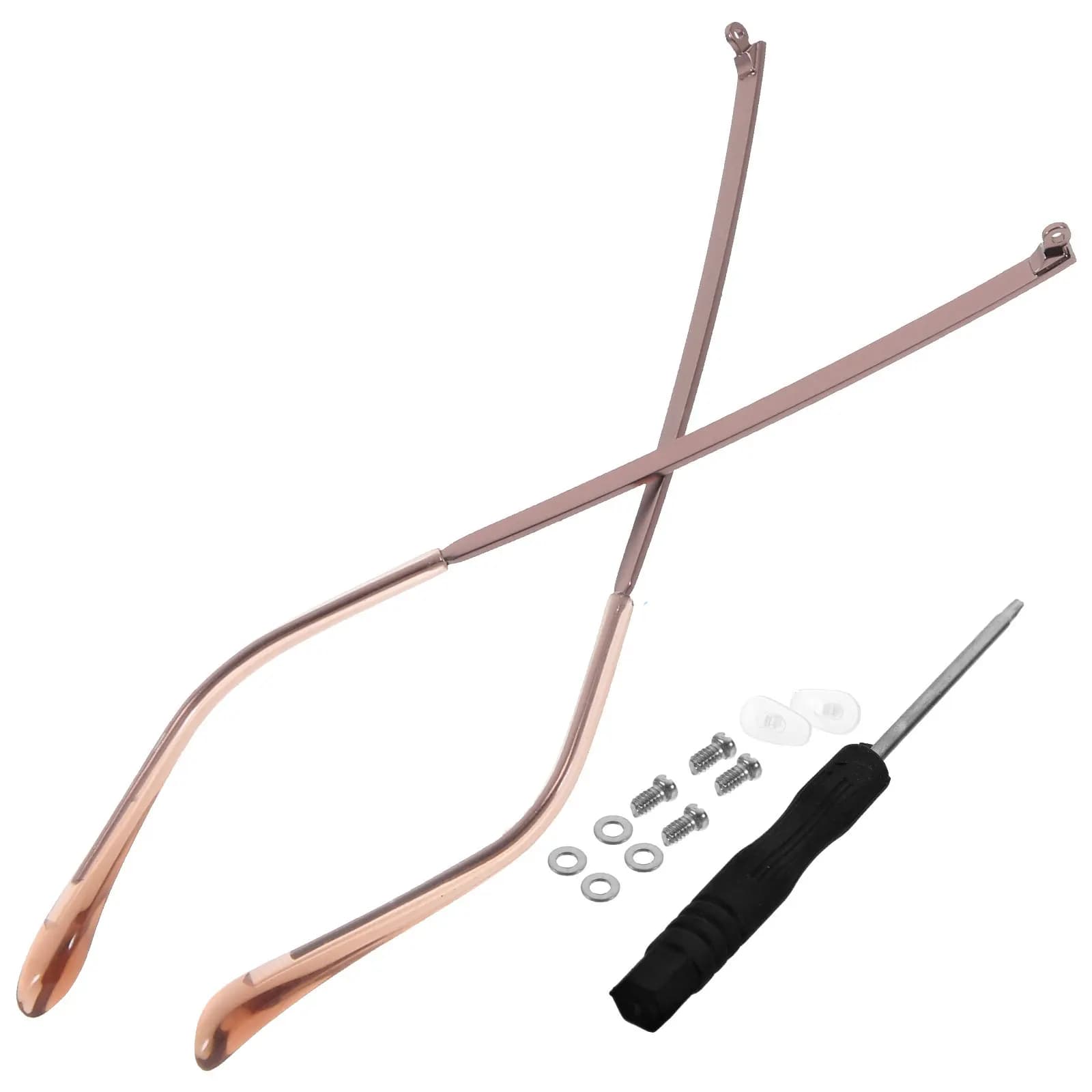 1Pair Premium Metal Eyeglasses Arm Legs Replacement Temple Universal Fit for Glasses Sunglasses Repair Kit Non Slip Ear Comfort