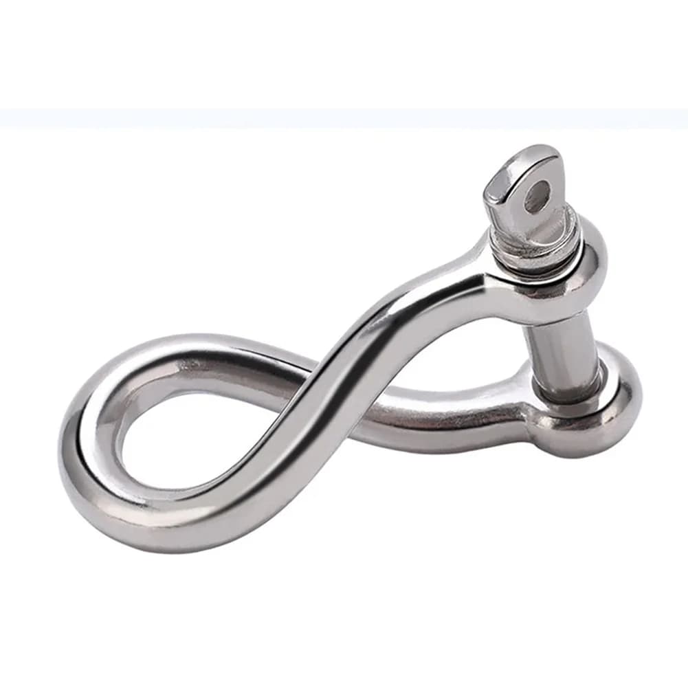 316 Stainless Steel Twisted Clevis Anchor Shackle for Saltwater Environments Marine Boats and Industrial Lifting