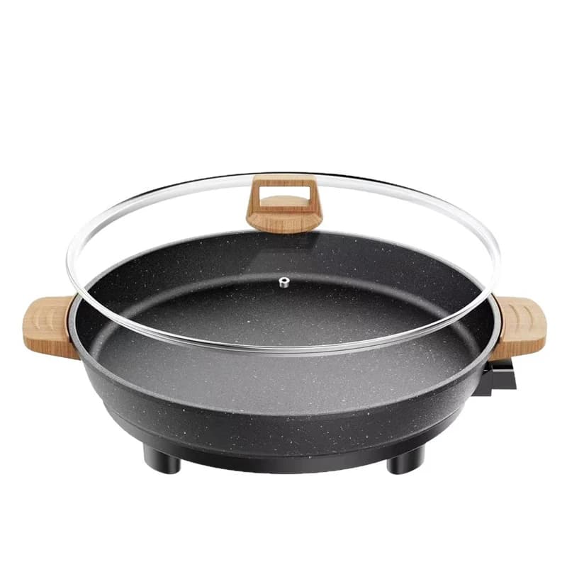 Electric cooker for domestic use Multi-functional electric pan with in-depth and expanded dimensions
