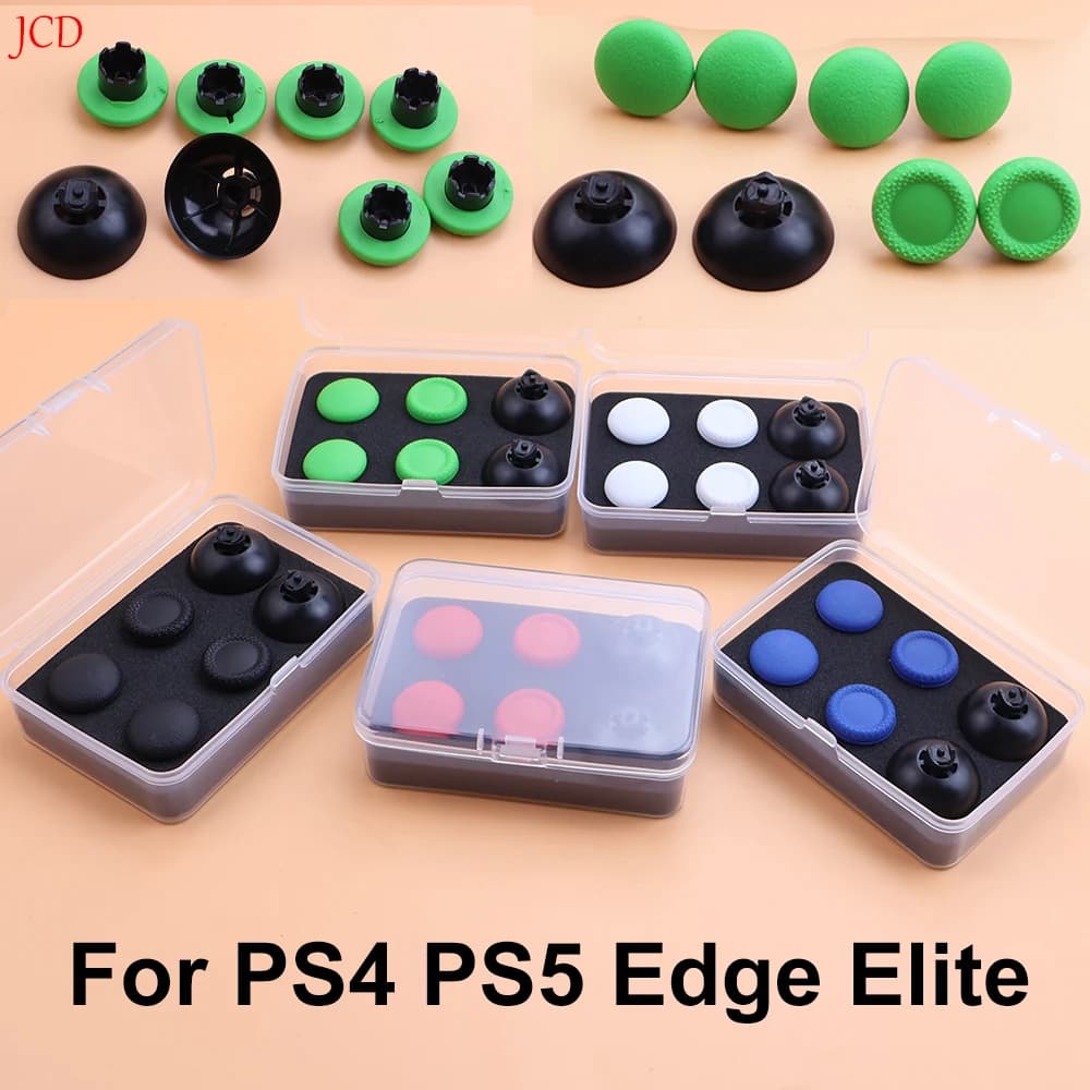 1Set For PS4 PS5 Edge Elite Game Controller Handle Metal High And Low Rocker Cap Paddle Back Button Replace Accessories