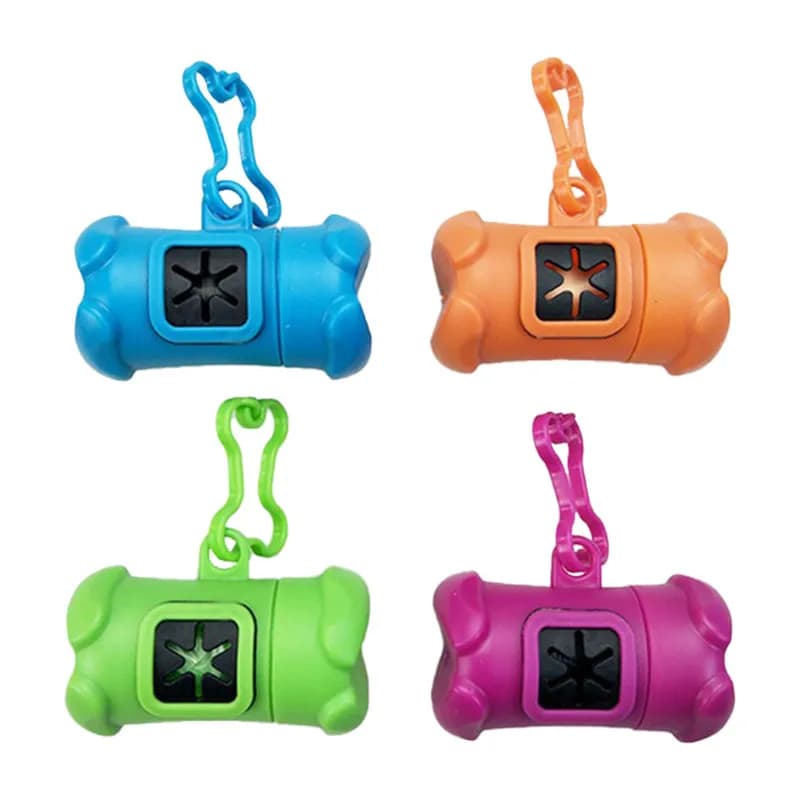Dispenser per sacchetti di rifiuti per animali domestici per porta sacchetti di rifiuti per cani Dispenser per sacchetti di immondizia in plastica custodia per cani sacchetti per cacca di rifiuti per animali domestici