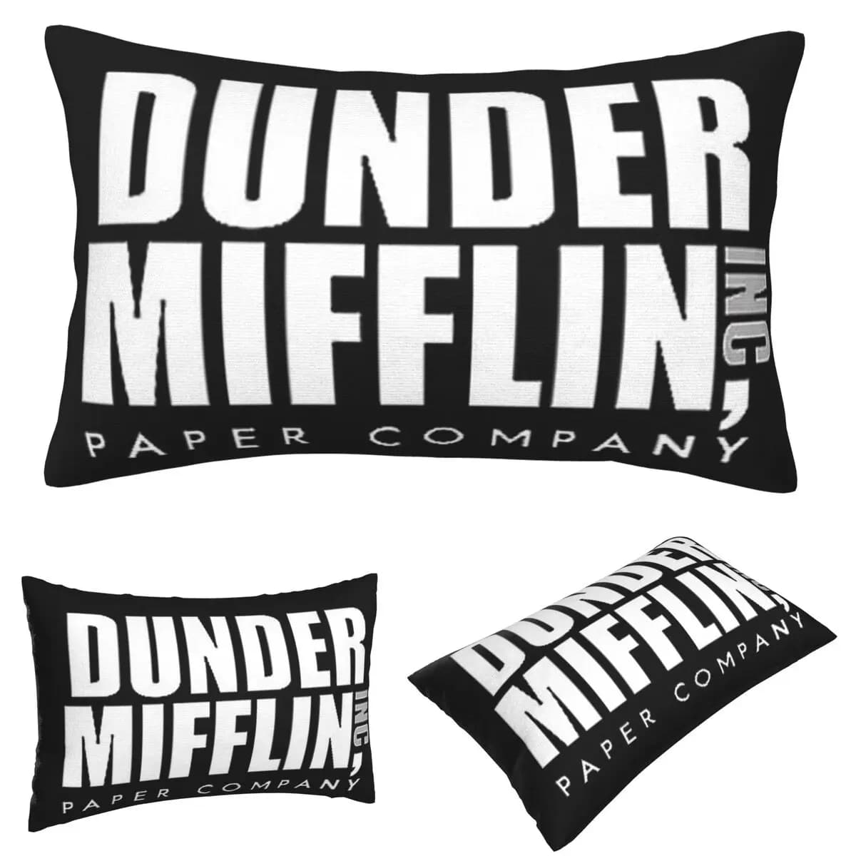 Dunder Mifflin Logo Federa rettangolare Fodera per cuscino Decor Camera da letto Letto Comfort per la casa Cuscino da tiro