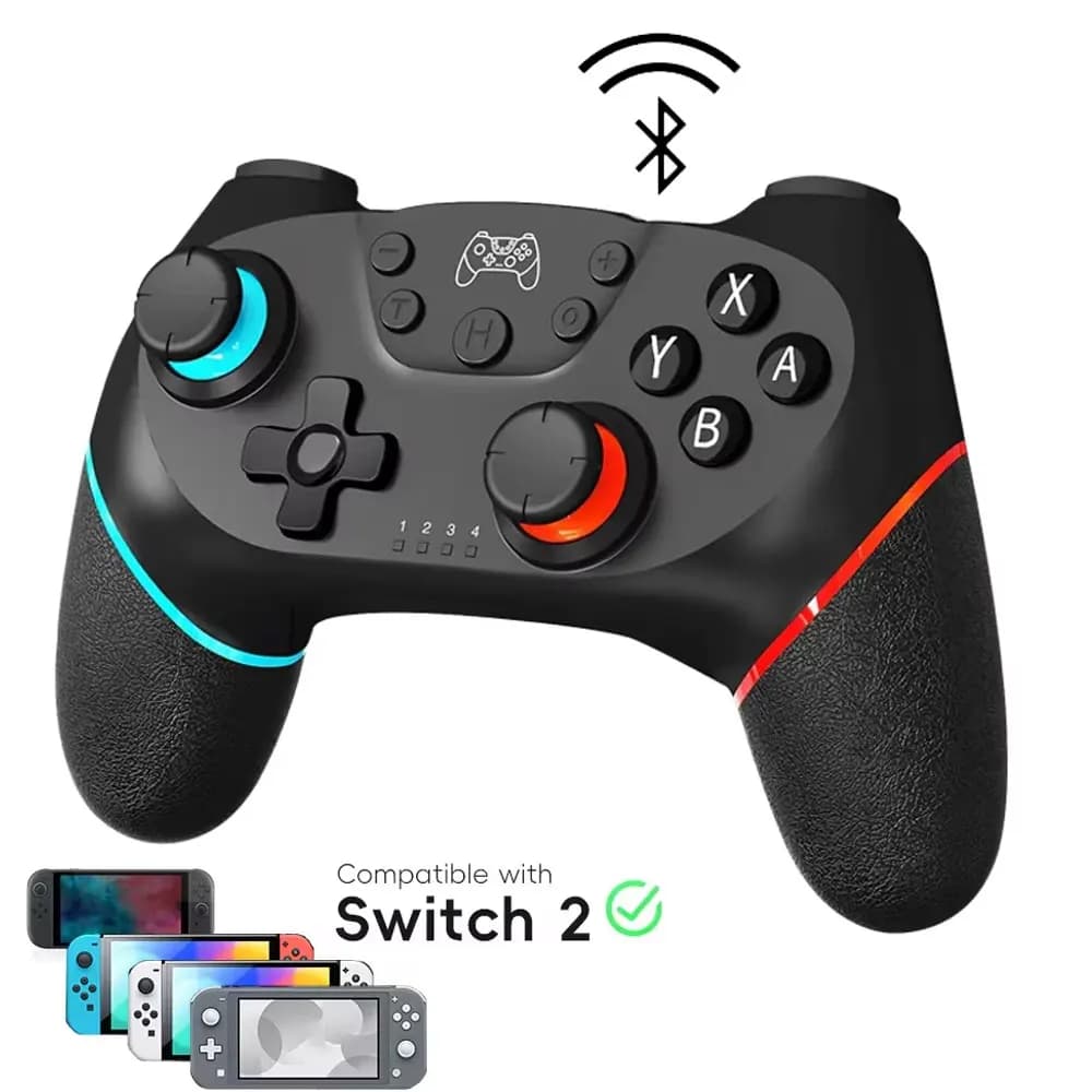 Controller wireless per console Switch2/Lite/NS Oled, gamepad compatibile con Bluetooth, joystick per telefono Android e PC con 6 assi