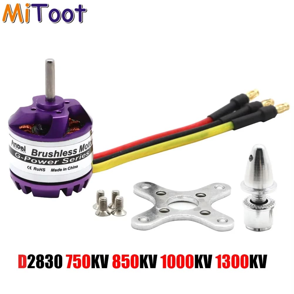 Motore Brushless D2830 750KV 850KV 1000KV 1300KV Outrunner per Multicottero RC Drone Elicottero Aeroplano Velivolo