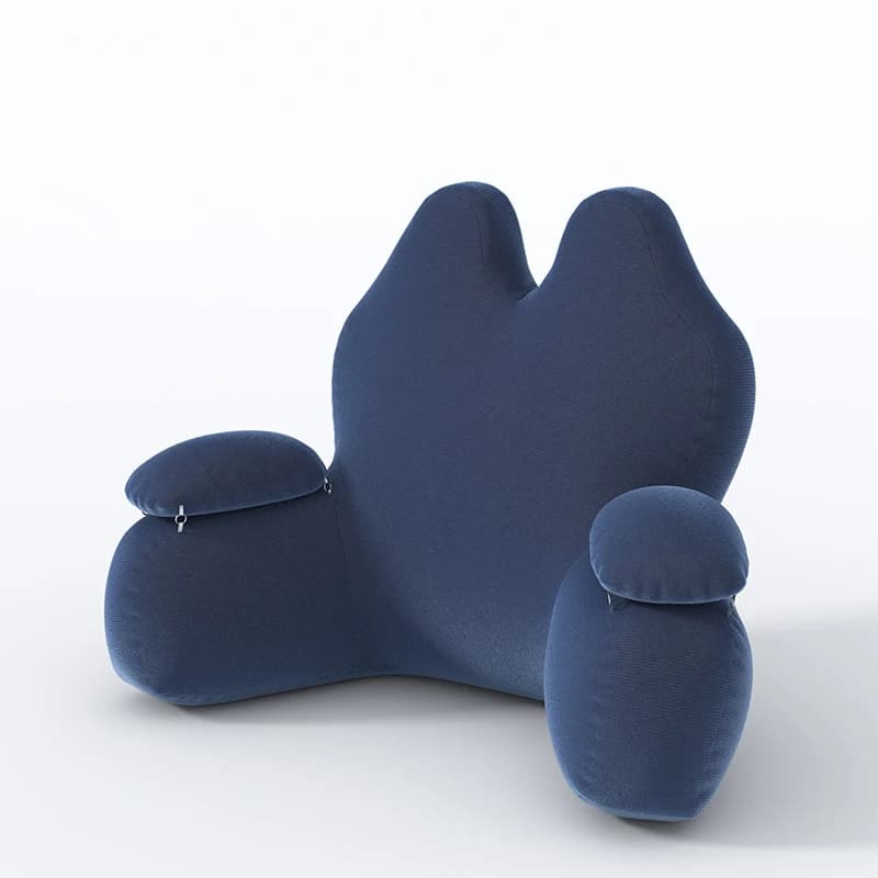 Cuscino da Lettura Ergonomico per Testa, Collo, Schiena e Zona Lombare, 31 Pollici, Blu