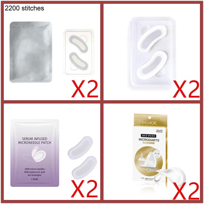 2 pairs Micro- needle Under Eye Patch Mask Anti-Water Eyes Smooth Eyes circles for Hydrating Eyes Care Tops and Hydrating Coats