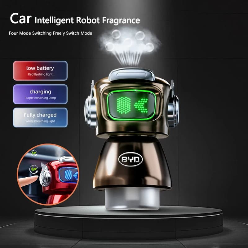 Auto Exit Air Robot Perfume Clip Auto Fragrance Diffuser For BYD Act 3 Yuan More Han Tang EV F3 E6 Dmi Song F0 Qin Pro G3 I3