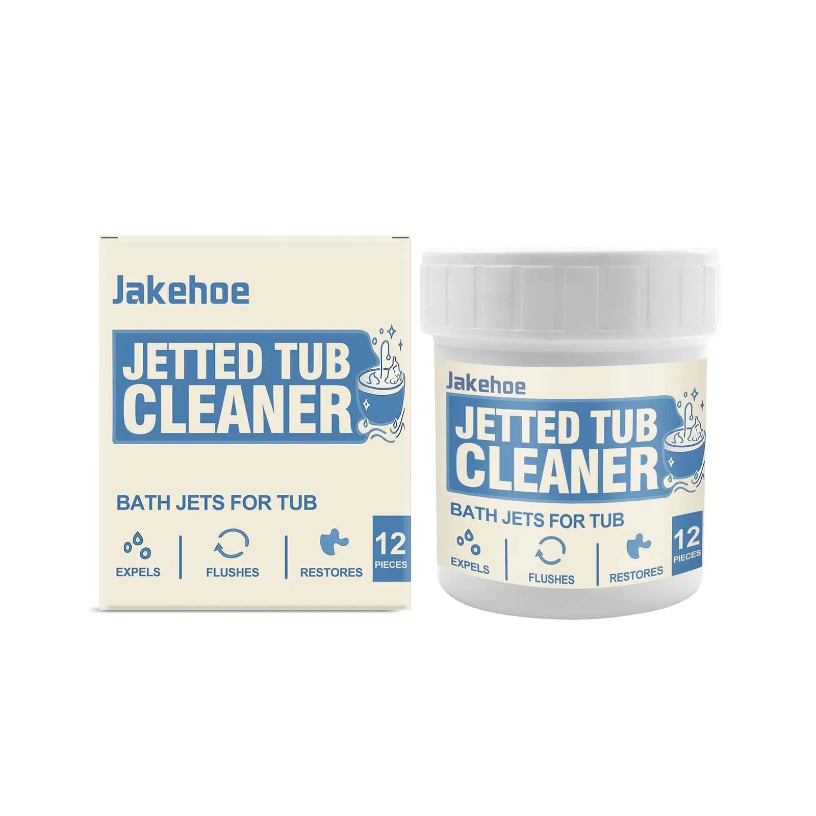 Jetted Tub Cleaner Tablets Jacuzzi Whirlpool Bathtub Deep Pipe Cleaning Tablets Limescale Stain Remover US Stock Fast Delivery