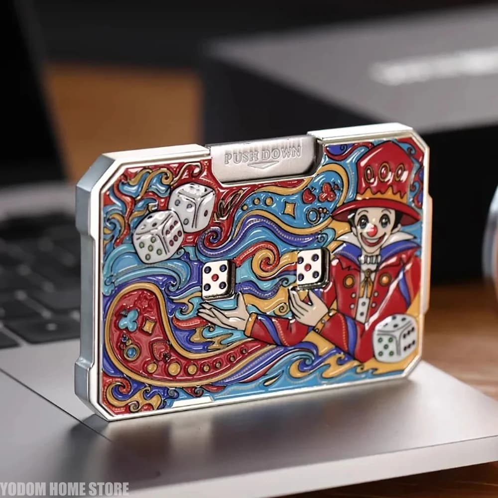 Spinner Fidget 3D in Metallo a Forma di Dado, Rotante, per Ufficio, Decorazione Scrivania, per Feste e Giochi