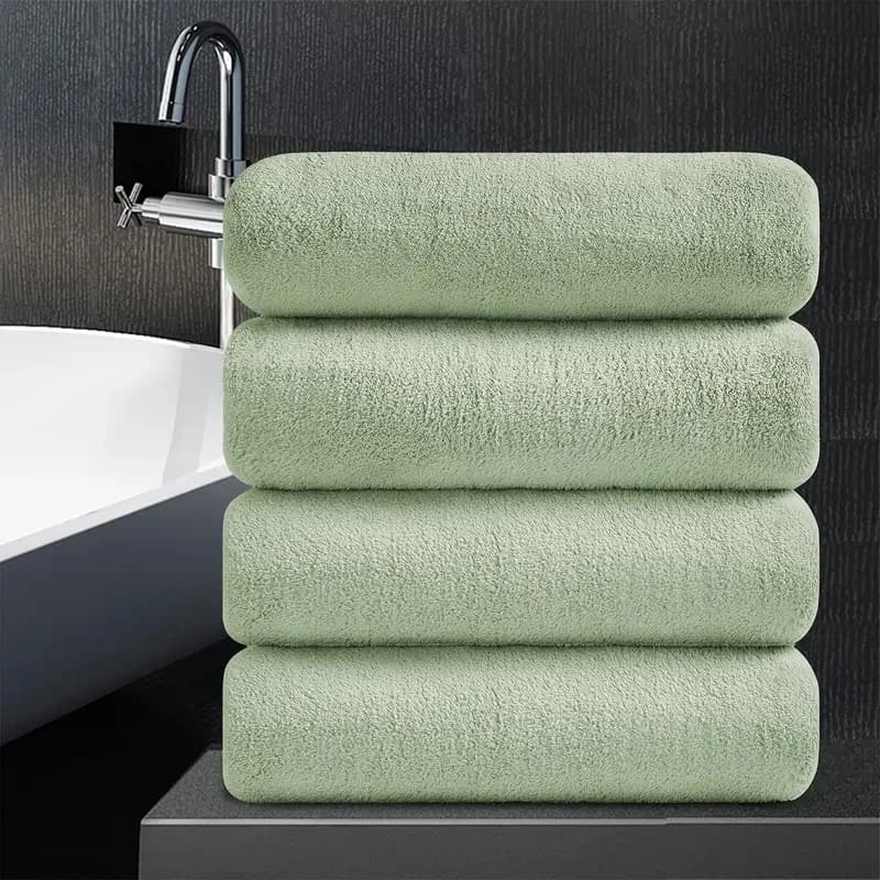 Set di Asciugamani da Bagno in Microfibra Tinta Unita 90x180cm, Grandi, ad Asciugatura Rapida, Morbidi e Assorbenti, per Casa, Spiaggia, Viaggi, Regalo per Coppie
