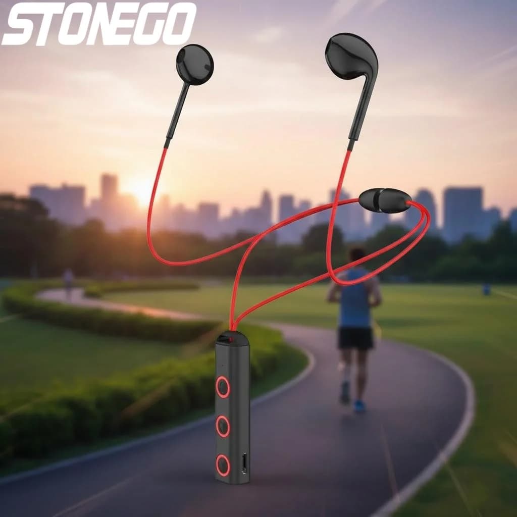 Wireless Bluetooth 4.1 Responsives with Magnets for Running, Gym and Training