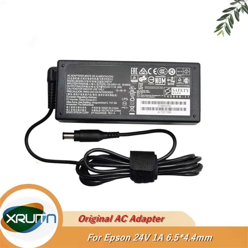 Adattatore CA originale WF-100 B581A WF-110 A462E A461H 24V 1A 24W Caricatore per alimentatore scanner Epson WorkForce DS-560