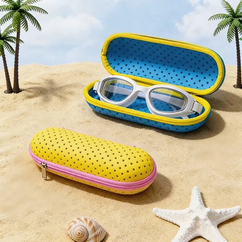 New Openwork Breathable Mesh Swimming Goggles Storage Case Portable Stylish EVA Goggles Case Swimming Gear Accessories