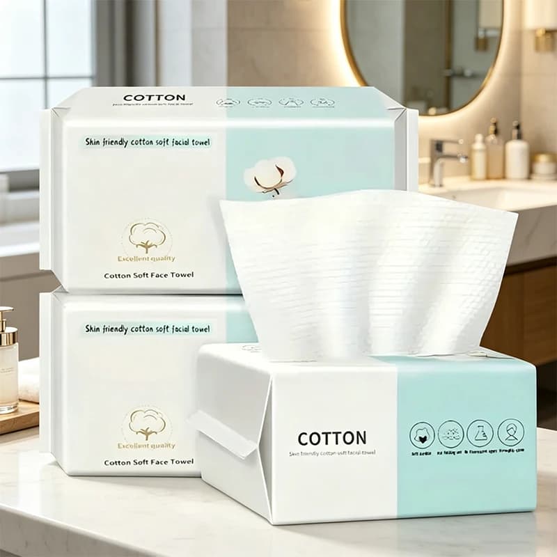 2/4Packs Disposable Face Towel Facial Cleansing Dry Wet Dual-purpose Makeup Remove Pearl Cotton Soft Makeup Towel Travel Home