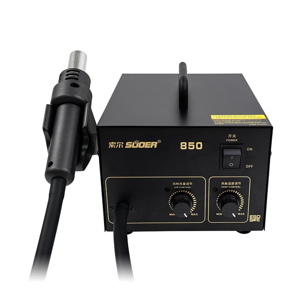Stazione di rilavorazione SMD da 600 W con temperatura costante regolabile Pistola termica per saldatura con soffiante ad aria calda BGA digitale certificata CE
