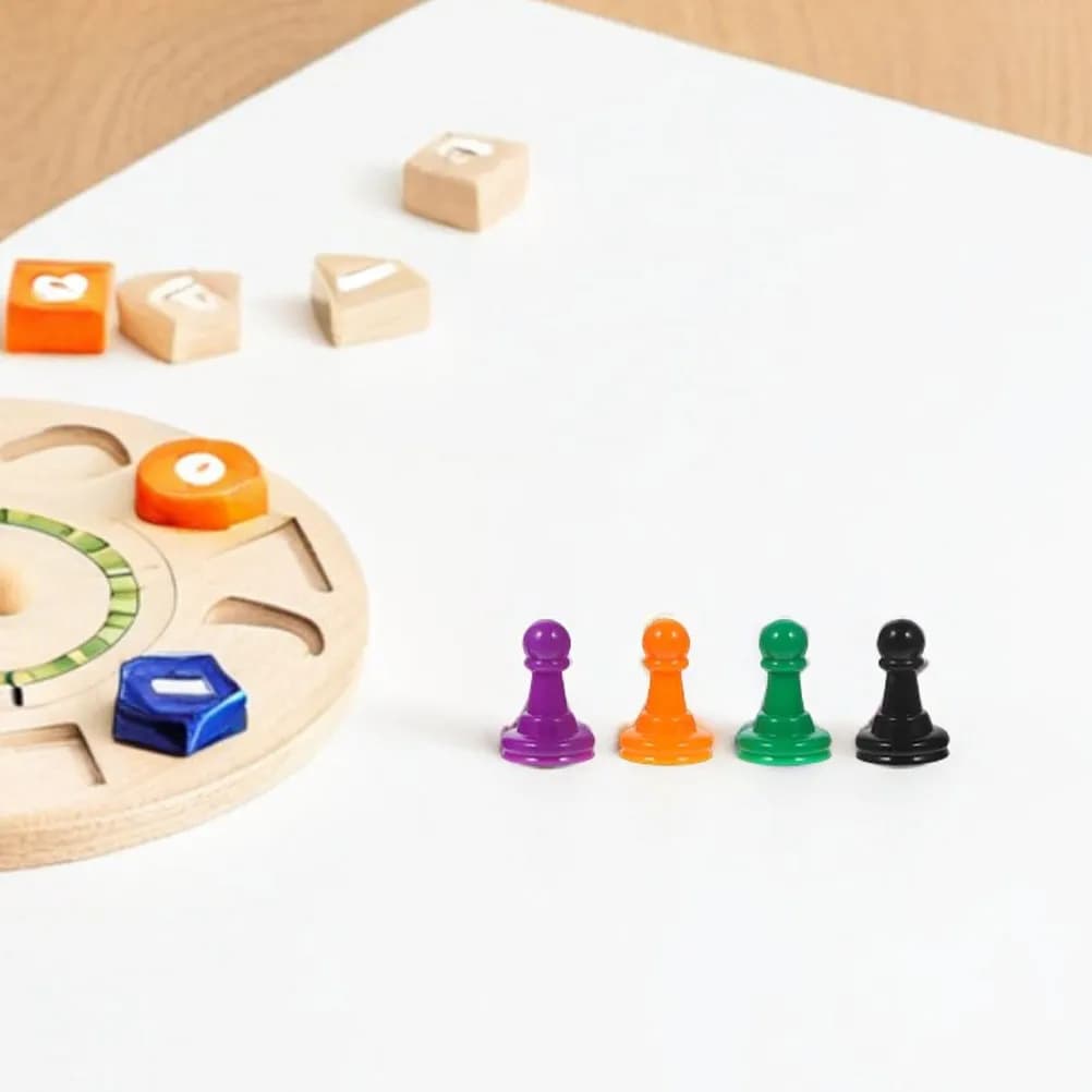 80Pcs Board Game Pieces Multicolor Plastic Chess Pieces Set Small Lightweight Tabletop Replacement Gaming Counters