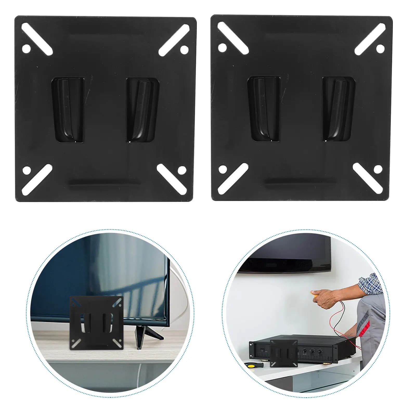 8Pcs 14-24 Inch Wall Mount Bracket for TV Monitor Digital Photo Frame Quick Install DIY Adjustable Angle Sturdy Support Flat