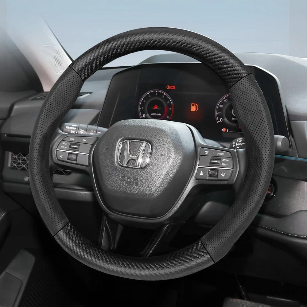 Suitable for Honda, Opaca Carbon Fiber Texture Breathable Leather Cover, Compatible with Civic Fit 8a Generation
