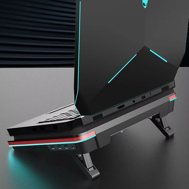 Supporto di raffreddamento per laptop 2026 Tappetino di raffreddamento serie V2/V1/S2/B0 Dispositivo di raffreddamento esterno da 5000 giri/min per notebook da gioco da 13/15 a 17,3 pollici