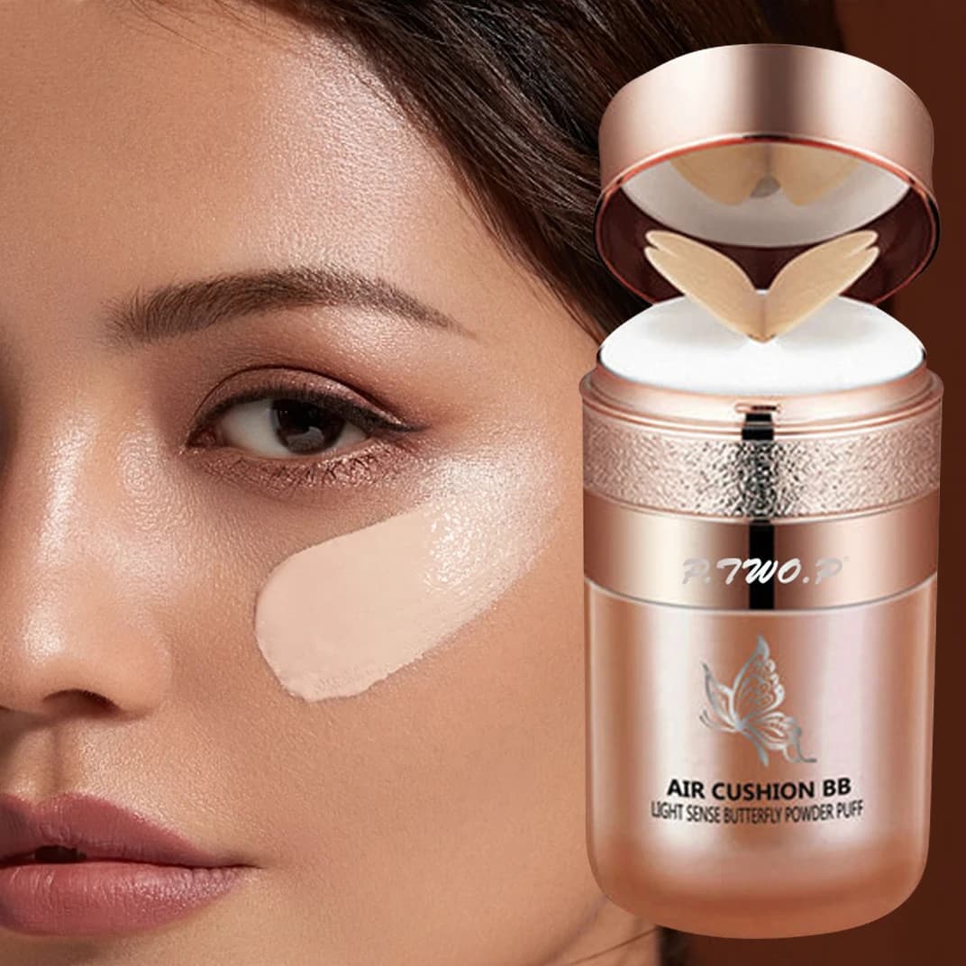 BB Cream Air Bearing Moisturizing foundation Corrector Whitening Oil Control Waterproof Butterfly Dust Blow Cosmetics For Makeup