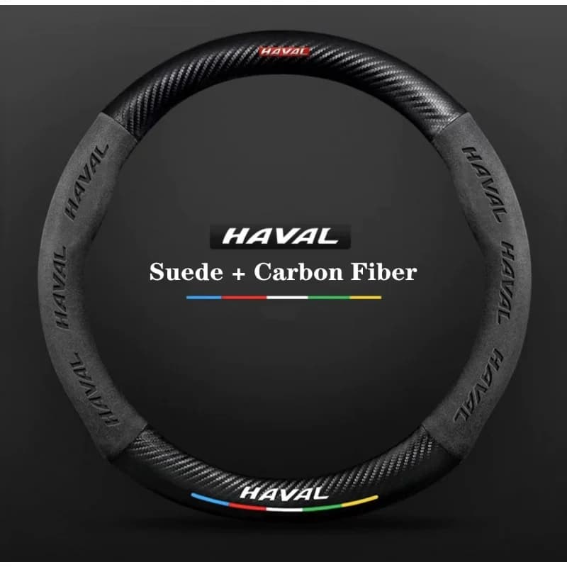 Per Haval H2 H3 H8 H4 H1 H7 H6 H9 H2S F7X F7 C50 F5 M6 interni decorare coprivolante antiscivolo in fibra di carbonio scamosciata per auto