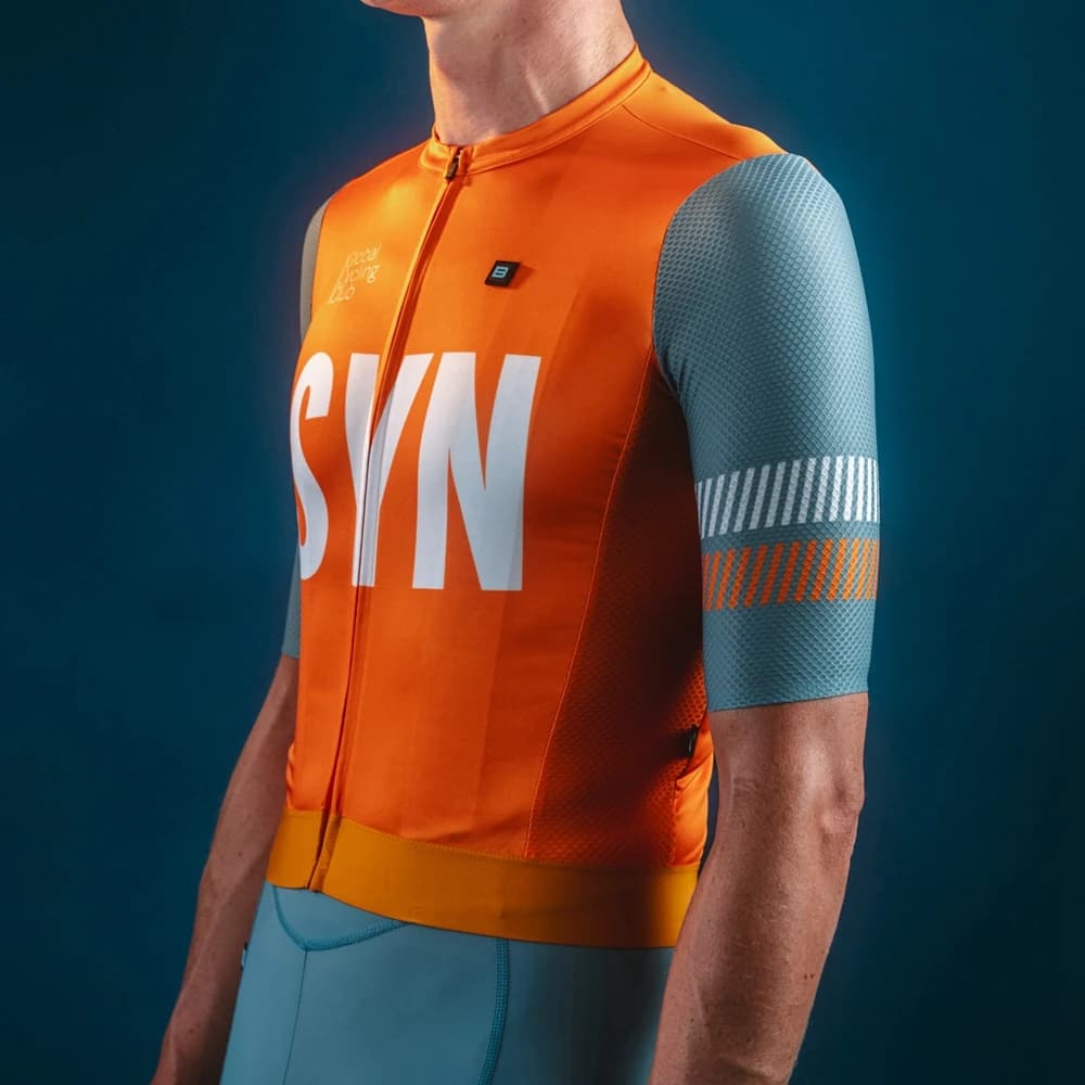 MAGLIA PRO SYNDICATE JUICY BLUE SYN Team Race Abbigliamento da bicicletta Camicie da ciclismo estive a maniche corte Maglia da bici da strada MTB
