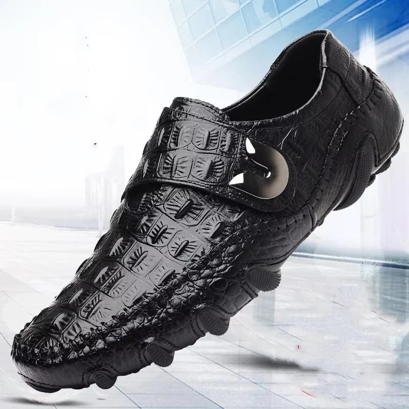 Plus Size 38-47 Breathable Comfortable Genuine Leather Shoes Men Loafers 2026 Spring Fall Slip on Flats Casual Driving Moccasins
